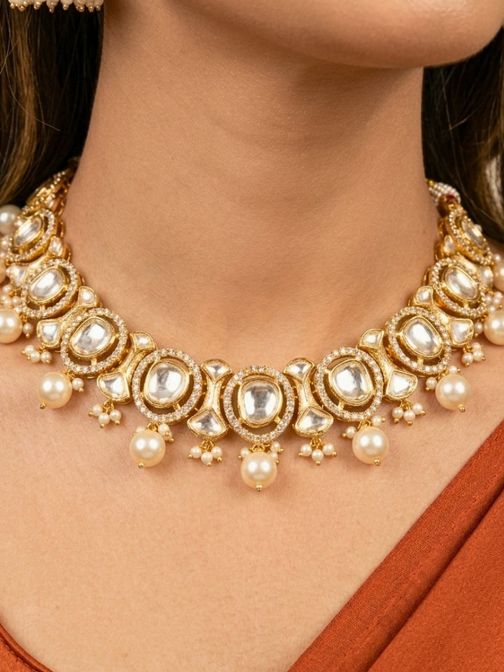 Shuki Polki White Necklace Set