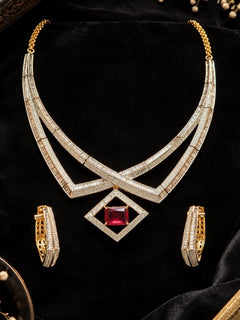 Valoria Red Necklace Set
