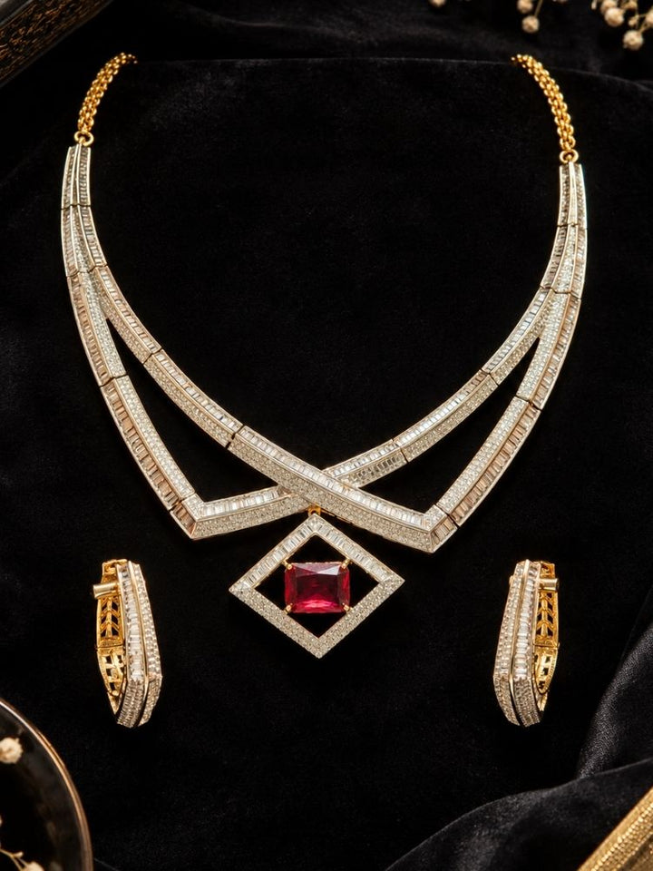 Valoria Red Necklace Set