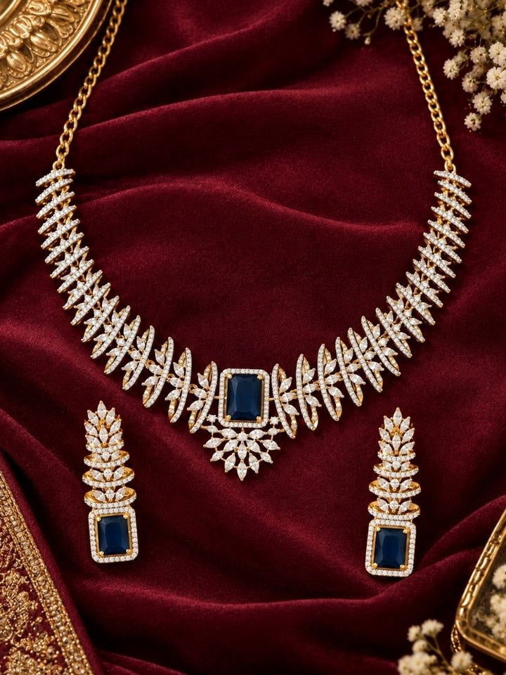 Delaney blue necklace set