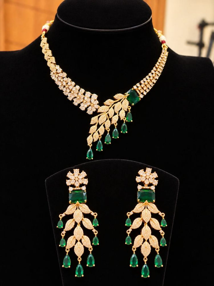 Zaneta Emerald Green Necklace Set