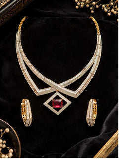 Valoria Red Necklace Set