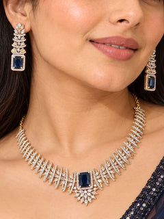 Delaney blue necklace set