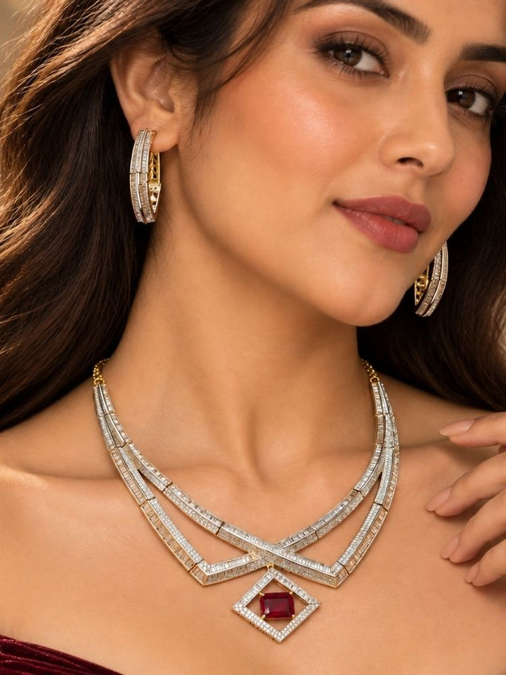 Valoria Red Necklace Set