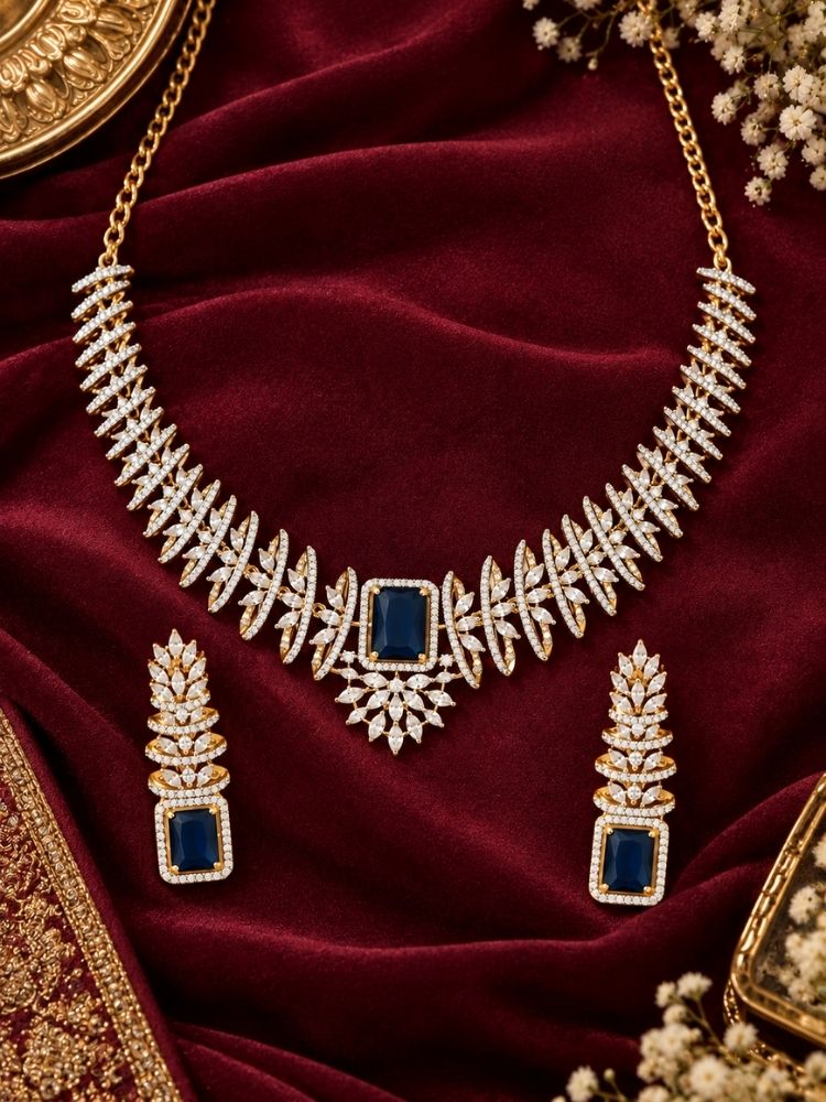 Delaney blue necklace set