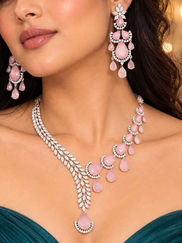 Autumn Mint Pink Necklace Set