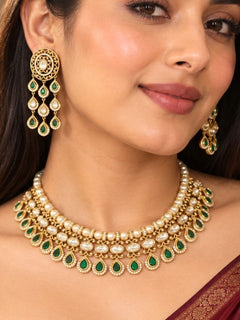 Kalashri Green Necklace Set