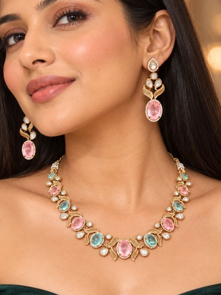 Dilnawaz Doublet Necklace Set