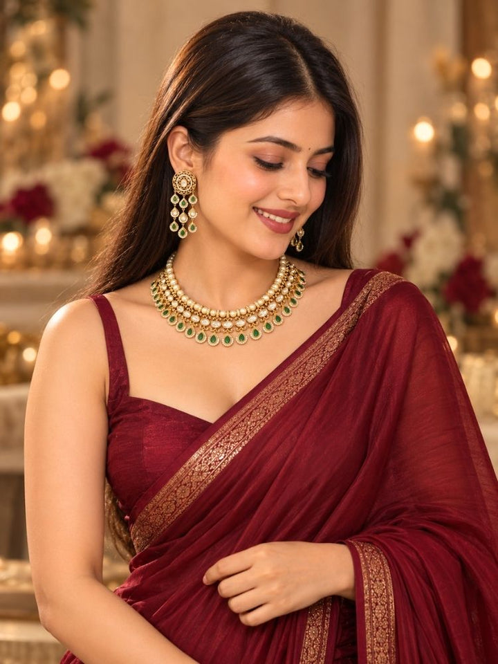 Kalashri Green Necklace Set