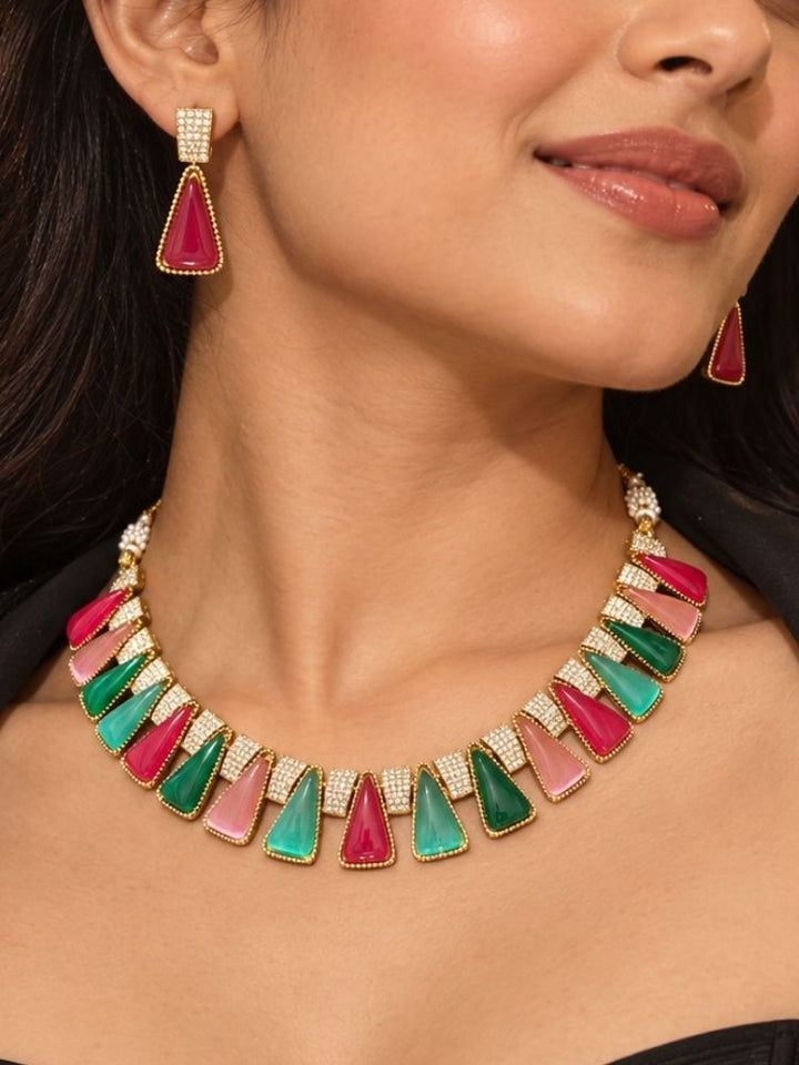 Ipsita Multi-color necklace set