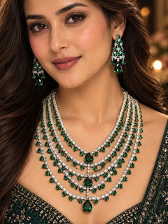 Rosetta Green Necklace Set