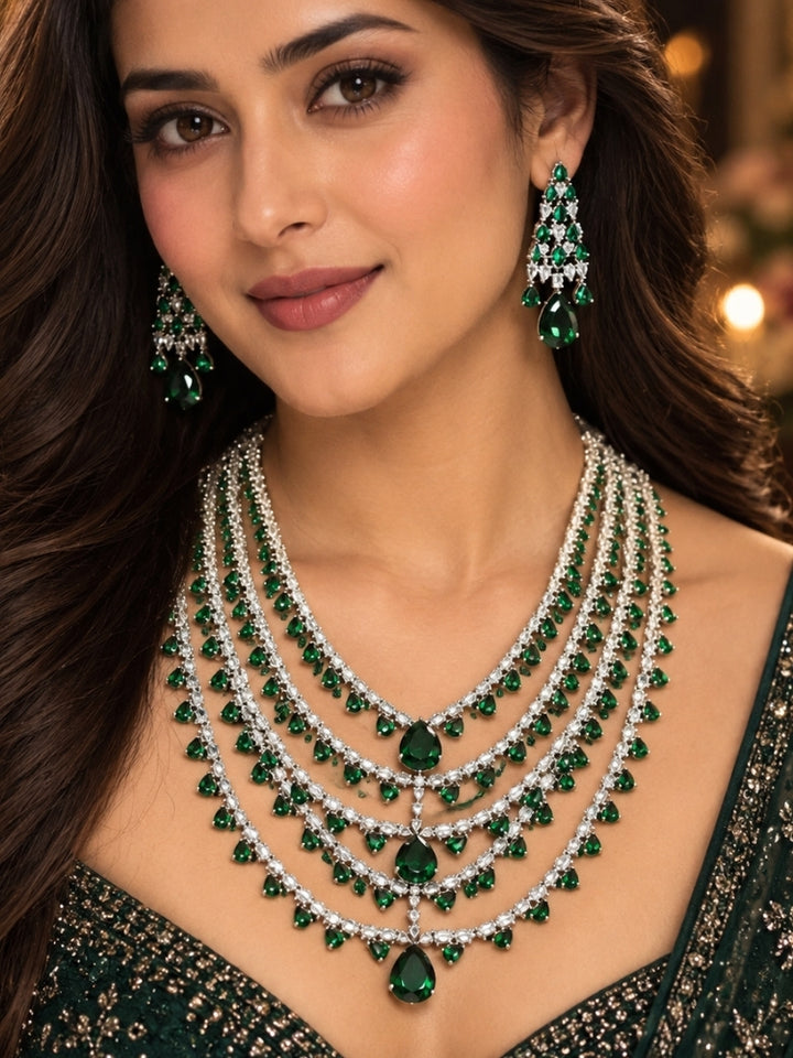 Rosetta Green Necklace Set
