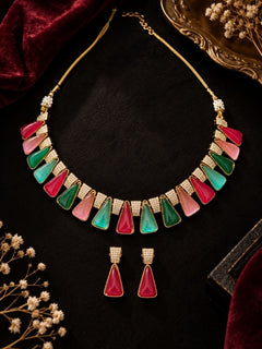 Ipsita Multi-color necklace set
