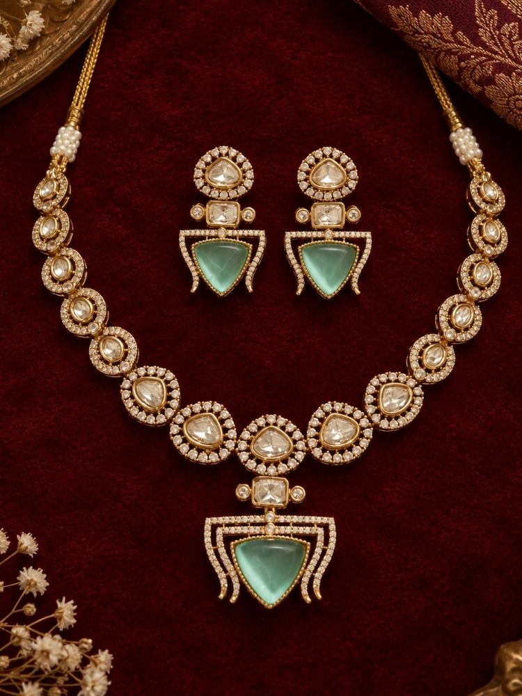 Ekaja Mint Green Necklace set