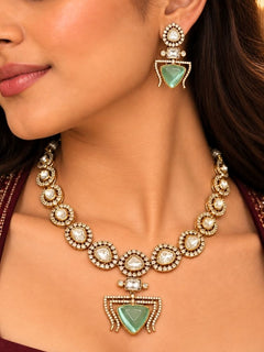 Ekaja Mint Green Necklace set