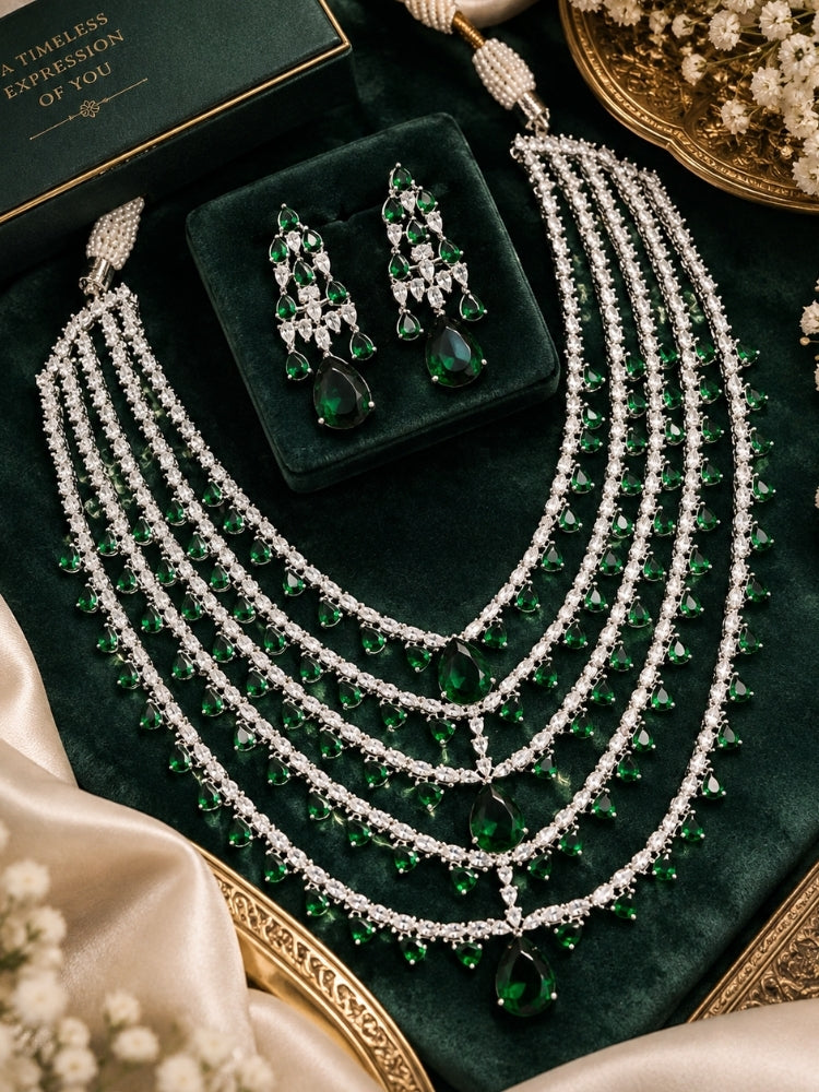 Rosetta Green Necklace Set