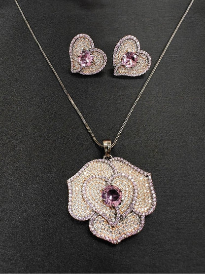 Rose Pink Pendant Set