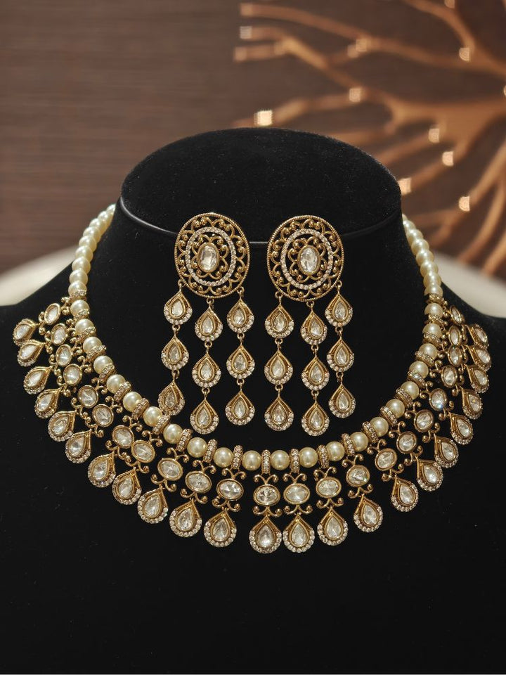 Kalashri White Necklace Set