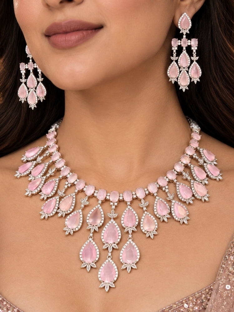 Pemberley Mint Pink Necklace Set