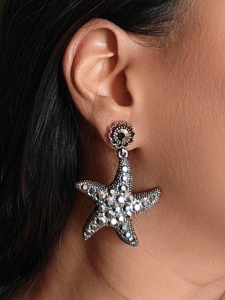Star Fish Earrings (Silver)