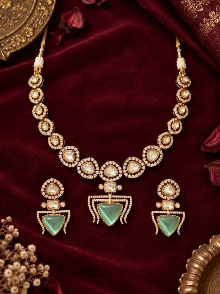 Ekaja Mint Green Necklace set