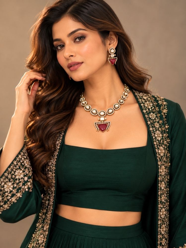 Ekaja Red Necklace set