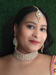 Jayshree Peach Necklace Set