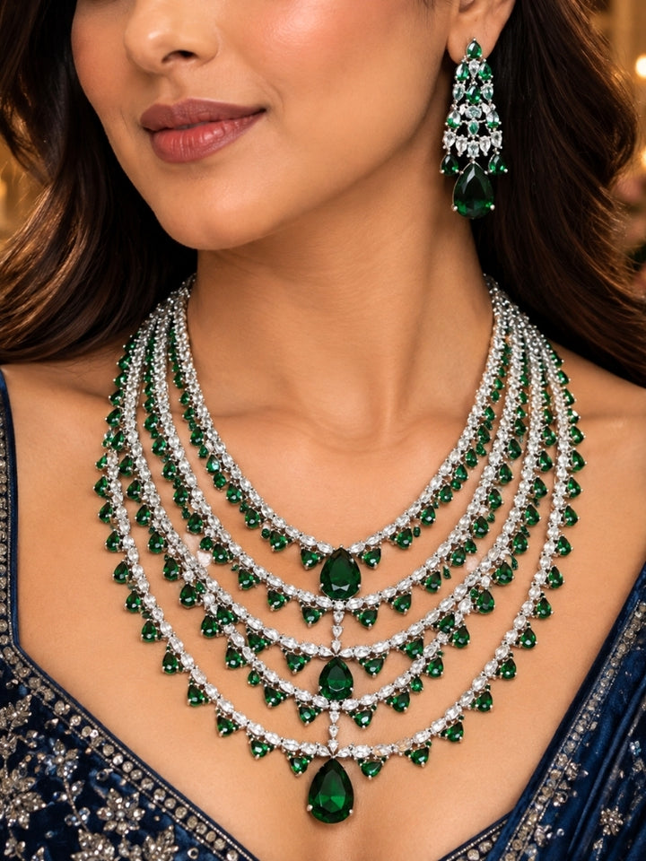 Rosetta Green Necklace Set