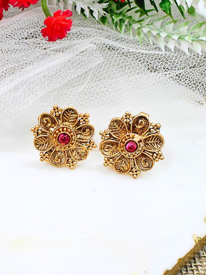 Red Prachi Earrings