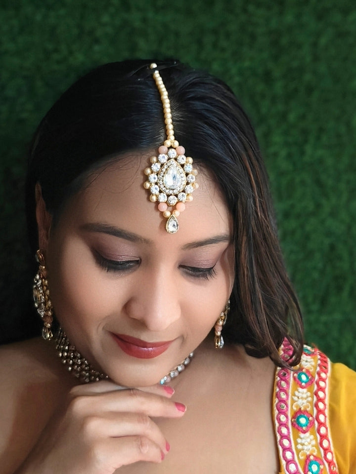 Jayshree Peach Necklace Set