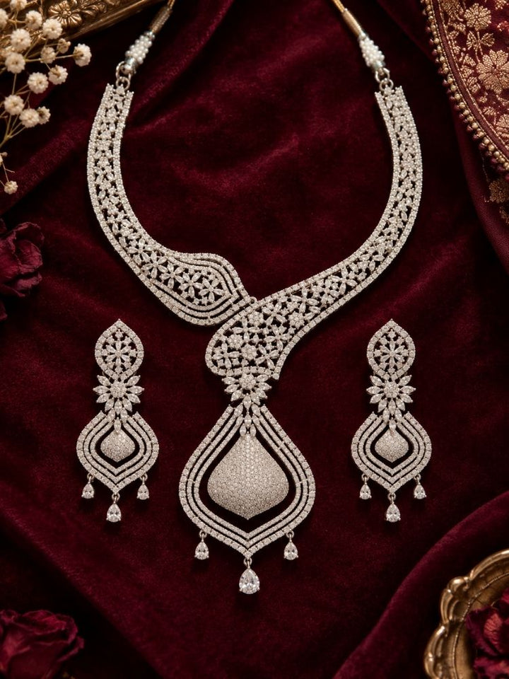 Deepshikha White Necklace Set