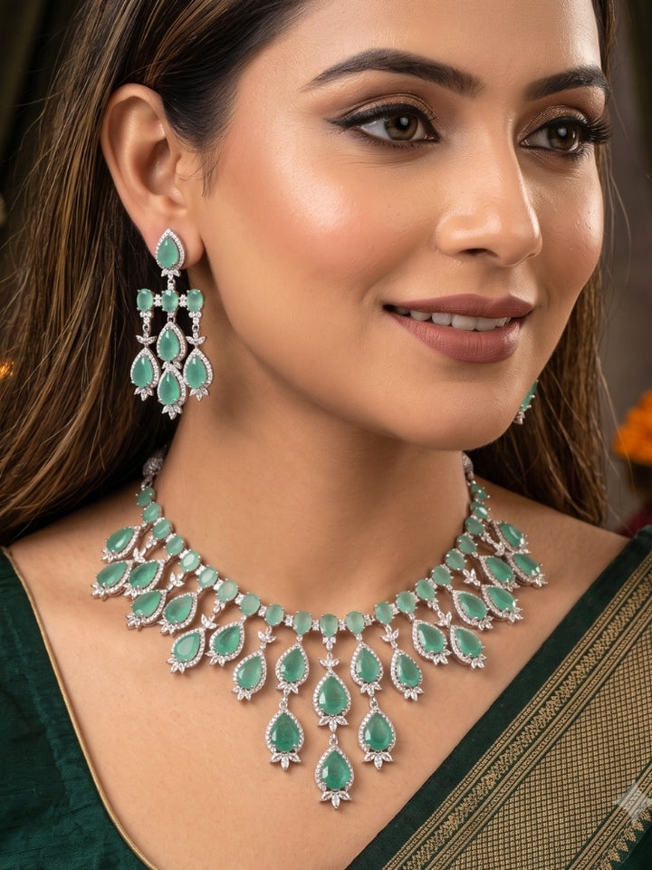 Pemberley Mint Green Necklace Set