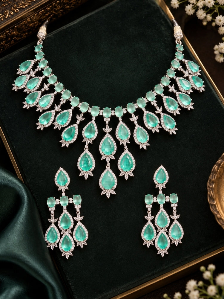 Pemberley Mint Green Necklace Set