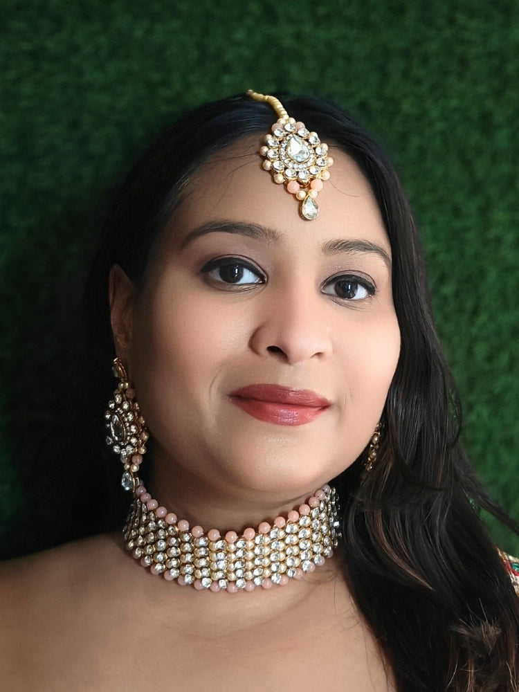 Jayshree Peach Necklace Set