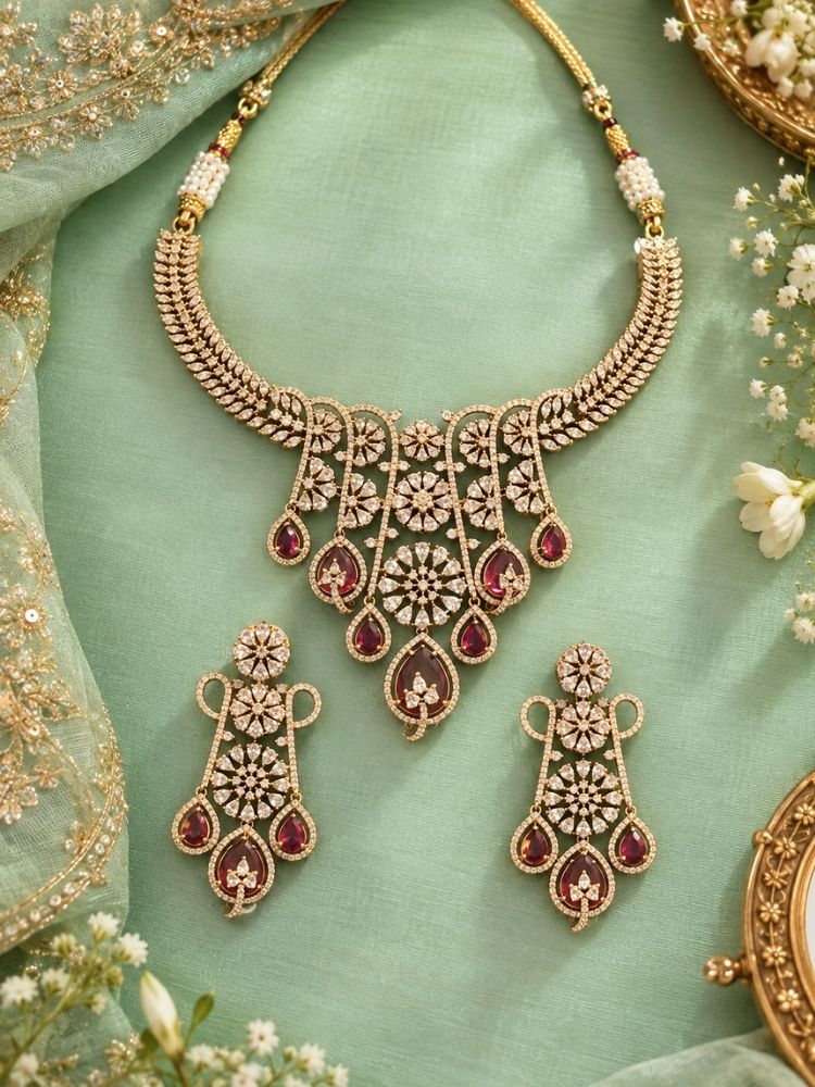 Morgana Red Necklace set
