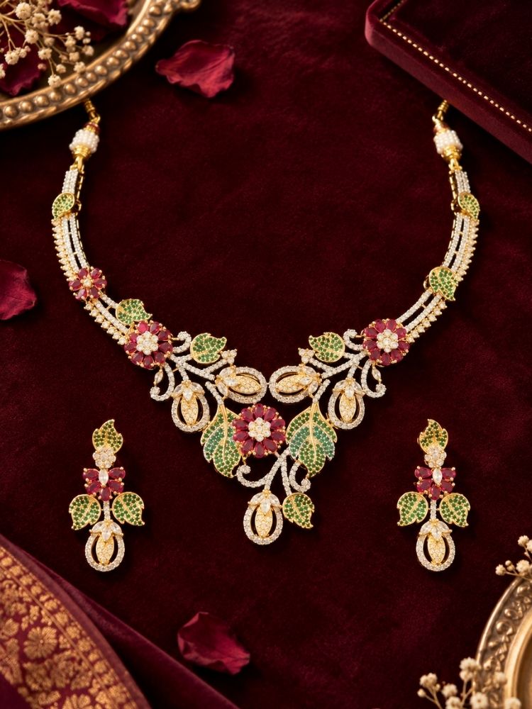 Yolanda Dual Tone Necklace Set