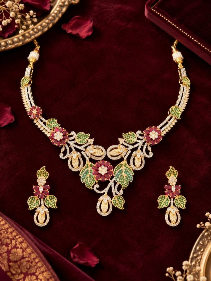 Yolanda Dual Tone Necklace Set