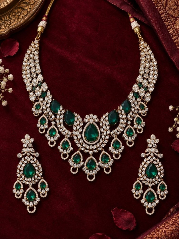 Aruni Green Necklace Set