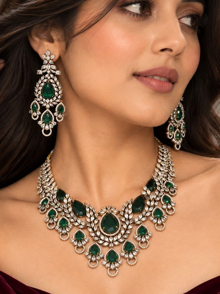 Aruni Green Necklace Set