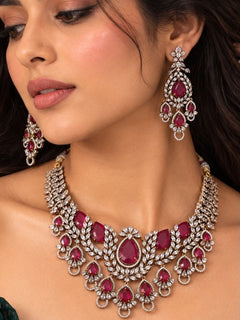 Aruni Red Necklace Set