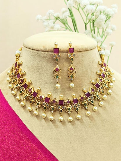 Ruby Rushika Necklace Set