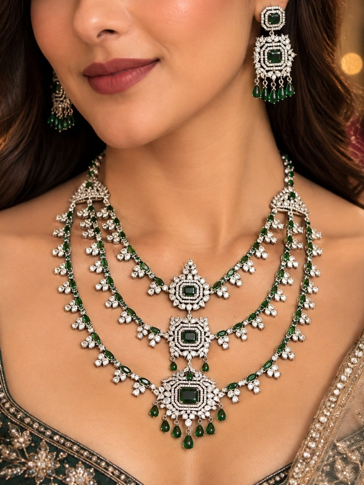 Fabiola Emerald Green Necklace Set