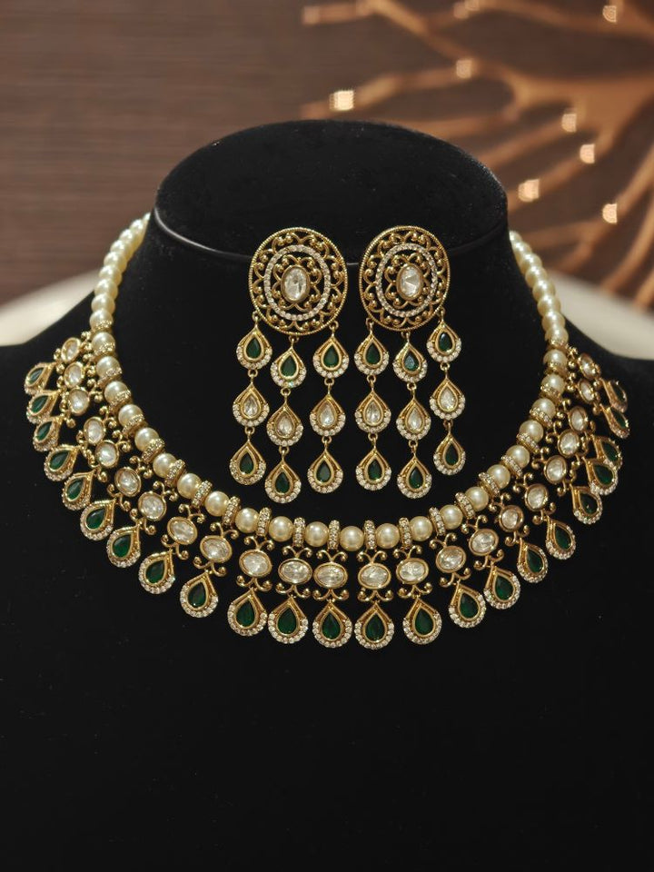 Kalashri Green Necklace Set