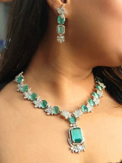 Katrina Mint Green Necklace Set