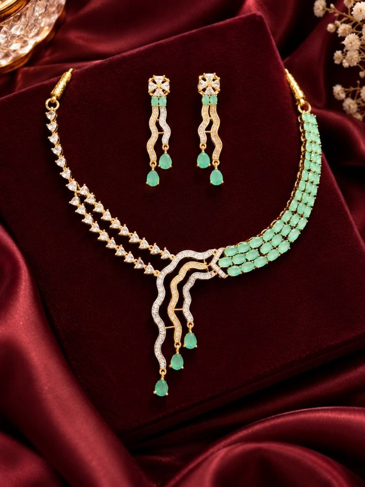 Cambria Mint Green Necklace Set