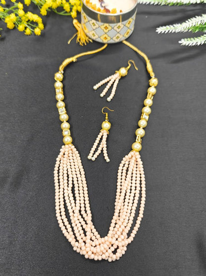 Hiran Mint Peach Necklace Set