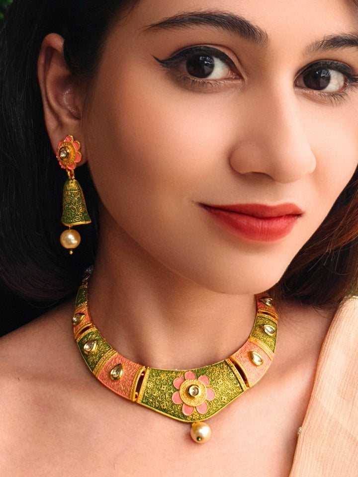 Rajnita Green Necklace Set