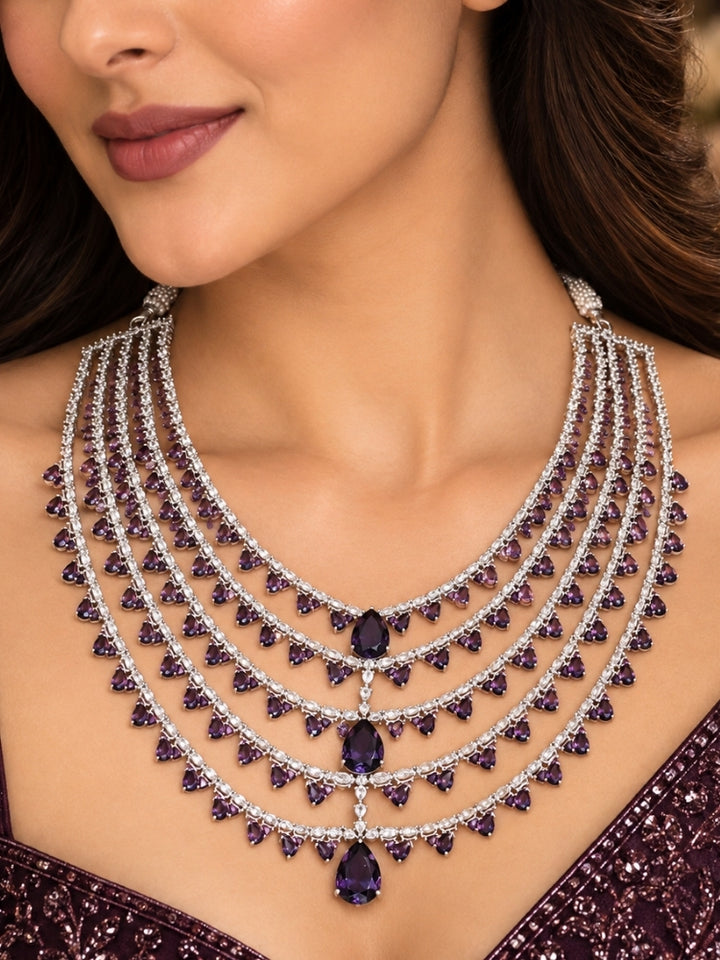 Rosetta Purple Necklace Set