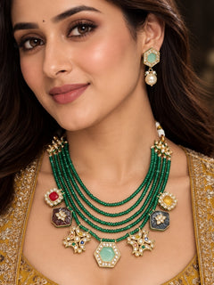 Ophelia Necklace Set (Green)