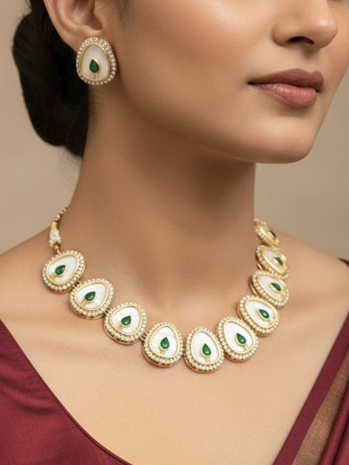 Pragati Green Necklace Set
